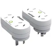 Energizer 2 Port Wall Surge Protector Twin Pack