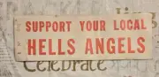 VINTAGE ONE OF A KIND HELLS ANGELS SPEGHETTI FEED TICKET #666 1960s OR 70s