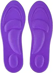 [Jerliflyer] Insole, Orthotic Insoles Flat Feet Arch Support Memory Foam Keep Cool Relax Heels Insole Shoe Pad Comfort Accessories for Men, Women(Women-Purple)