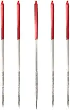 5X Lapidary Round Rat Tail Diamond Files 3mm x 140mm Silver Tone Red
