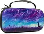 Nintendo Switch Case, Nintendo Switch OLED Case, Nintendo Switch Carrying Case for Girls Boys with 20 Game Card Slots, Lokigo Carrying case for Nintendo Switch Console Joy-Con & Accessories, Meteor