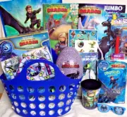 NEW HOW TO TRAIN YOUR DRAGON GIFT BASKET PLAY PACK GAME TOYS BIRTHDAY PLAY SET