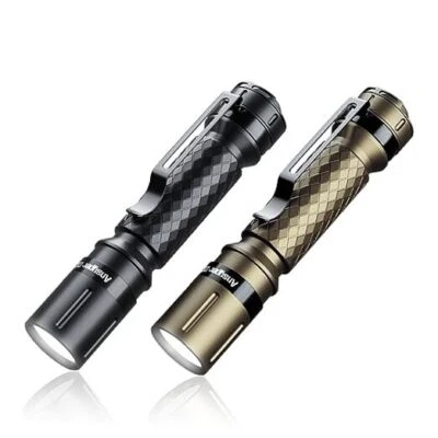 Mini Flashlight 3 Modes Small Flashlights LED 3.4 & 3.4 in Black & Gold