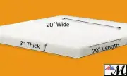 3" x 20" x 20" Medium Density Foam Cushion Replacement Upholstery Sold Per Sheet