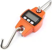 [NDNCZDHC] 300kg Digital Hanging Scale with Aluminum Alloy Case, Handheld 300Kg Mini Crane Scale with Hooks for Farm Hunting Fishing Outdoor (Orange)