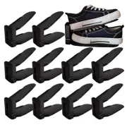 10 Pack Adjustable Shoe Slots Organizer Double Deck Shoe Rack for Closet