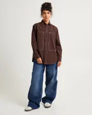 Cliff Long Sleeve Shirt Chocolate