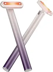 Facial Wand,4-in-1 Facial Device with Heat, Massage and Red Light Therapy for Anti Aging and Wrinkles,USB Rechargeable,Portable (P)