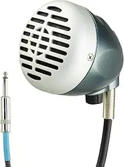 Superlux D112C Omnidirectional Dynamic Microphone – Hi-Z Vocal Mic for Blues/Harmonica, Volume Control, 6.3mm Connector & 6m Cable, Plug into Guitar Amps, Live Performance, Vintage Bullet Mic Design