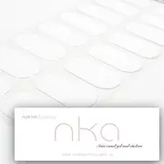 Semi Cured Gel Nail Strip - 20 Strips - Gel Nail Sticker - Gel Nail Wrap - UV LED Lamp Curing Nail Polish Strip - VANILLA WHITE