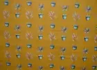 2.2 Metres iLiv Greenhouse Pots Ochre Cotton Fabric Cushion Curtain Upholstery