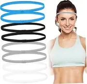 [BESPORTBLE] 8pcs Headband Sweat Bands Sport Woman Cotton Ladies Women Hair Band Activewear Elastic Soft Yoga Gym Bands Running Workout Head Band Fabric