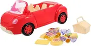 Hohopeti 1 Set Picnic Cart Picnic Eggs Doll Play Mini Decoration Accessory Miniature Rabbit Table Decoration Paper Boat Eggs Electric Pretend Vehicle Plastic