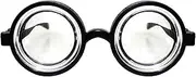 Nerd Glasses Round Thick Geek Fancy Dress Costume Retro Joke Wizard