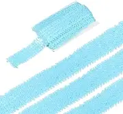 uxcell 5 Yards 1.9 Inch Elastic Sequins Trim Flat Sequin Strip Paillette Fabric Ribbon for Crafts DIY Fringe Sewing Costume Dress, Sky Blue