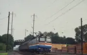 Amtrak 928 train Leaman Place Pennsylvania Train Railroad Old Photo 1