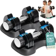 Dumbbells Set Adjustable Switch Weights with Rack Sturdy Non-Slip Home Workout