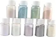 OHPHCALL 9pcs Mica Powder Set Epoxy Resin Dye Pigment for DIY Crafts Cosmetics Vibrant Color Pigments for Soap Making Bath Art Projects