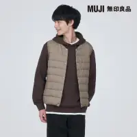 在飛比找momo購物網優惠-【MUJI 無印良品】男輕量羽絨抗靜電內裏無領背心(共4色)