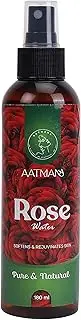 AATMANA Rose Water Spray for Face, Neck, or Hair, Setting Spray for Makeup Multi-Purpose Hydrating Face Mist for All Skin Types - 180 ml