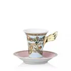 VERSACE BY ROSENTHAL BUTTERFLY GARDEN COFFEE CUP& SAUCER #409609-14740 BRAND NIB