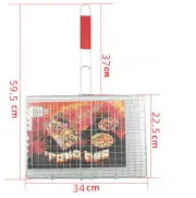 Stainless Steel BBQ Grill Grate Grid Wire Mesh Rack Basket Barbecue Net Clamp