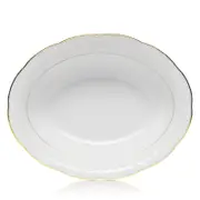 Herend Golden Edge White Oval Vegetable Dish