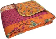 Lush Decor Royal Empire Throw, 60 by 50-Inch, Tangerine