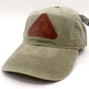 Sage Stonewashed Big Foot Trading Leather Patch Baseball Hat