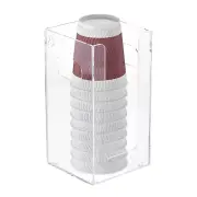 Disposable Coffee Cup Dispenser with Mounting Tool 1 Compartment, Clear