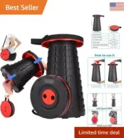Upgraded Folding Telescoping Stool - Portable & Lightweight - Holds 400lbs