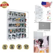Versatile Wall-Mounted Clear Display Rack for Mini Figurines & Toys - Dust-Proof