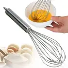 Stainless Steel Whisk Egg Beater Wisk Manual Balloon Wire Whisk Cream Blender AU