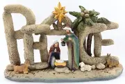NIB Peace Nativity / Manger by Dicksons Rustic Detailed Christmas Gift