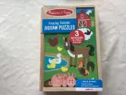 Melissa & Doug puzzle amazing animals jigsaw puzzles 12 pc set of 3 puzzlnew ❤️