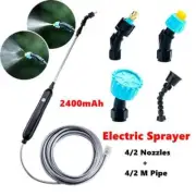 Electric Sprayer Irrigation USB Rechargeable Telescopic Handle with 2/4 Nozzles