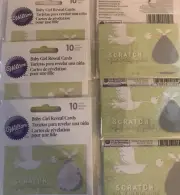 (60) Wilton Gender Reveal GIRL Scratch Off Tickets NEW