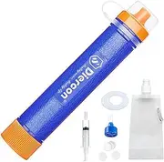 RAYWE Personal Water Filter Straw 3-Stage Filtration Portable Gear for Drinking Camping Hiking and Emergency Preparedness