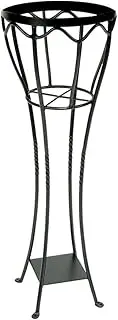 Achla Designs VPS-04 Verandah Wrought Iron Displaying Pots, Metal Plant Stand, Graphite