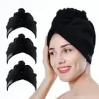 3Pack Microfiber Hair Towels, Wrap for Women(Drying Towel, Turban), Curly Hai...