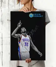 Kevin Durant NBA Autographed Poster Print. A3 A2 A1 Sizes