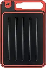 4 in 1 Thawing Mat, Non-Slip 4 in 1 Thawing Tray for Frozen Meat, with Cutting Board, Knife Sharpener and Garlic Grater(S)
