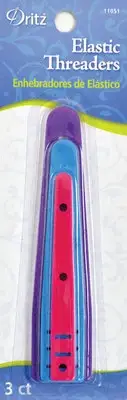 Elastic Threaders, Dritz 1/4", 1/2", 1/4" widths (3 pc)as well as holes for draw