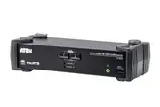 Aten 2 Port USB 3.0 4K HDMI KVMP Switch, Video DynaSync, support HDMI 2.0 4K@60Hz switching via RS-232, hotkeys, pushbuttons and mouse, 2 HDMI