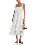 Aqua Lace Overlay Midi Dress - Exclusive