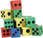 Kisangel 20pcs Colorful Eva Funny Game Dice Educational Party Favors for Lightweight Portable for Home Parties School Events and Camping Nights Random Color