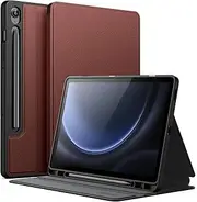 [JETech] Case for Samsung Galaxy Tab S10 FE / S9 FE 10.9-Inch with S Pen Holder, Slim Folio Stand Protective Tablet Cover, Multi-Angle Viewing (Wine)
