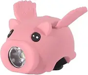 Rechargeable Headlight and Tail Light | Safe Cute Pig-Shaped Lights - Drop-Proof Waterproof Illumination Accessories for Child Safety