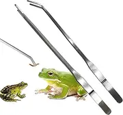 Long Aquarium Tweezers - Long Tweezers For Crafts,10.63 inches Stainless Tweezers For Crafts, Curved And Straight Fish Tweezers