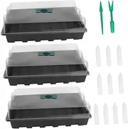 TINEASUR Gardening Case 24-Grid Plastic Trays Multi-Function Sprouting Box for Seedling Planting